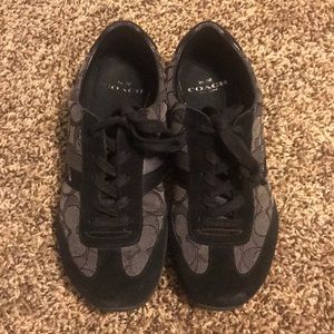 Coach sz 6 black sneakers